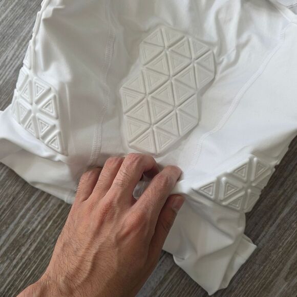 Adidas Padded Tank Men's Medium M White Black Basketball Football Protective Top - Picture 5 of 6